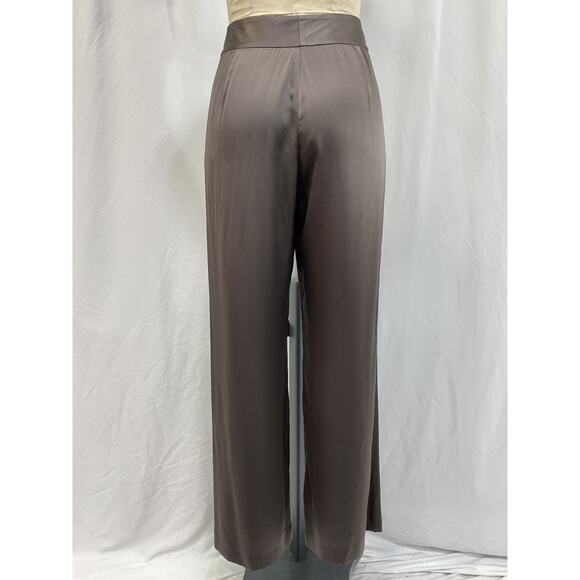 The Sei 'Wide Leg' Tan Satin Trouser Size 2 - Picture 3 of 5